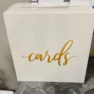 White Card Box with Gold Lettering